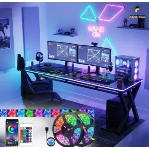 Bàn Gaming Double X Kết Hợp Giải LED RGB Dành Cho ...