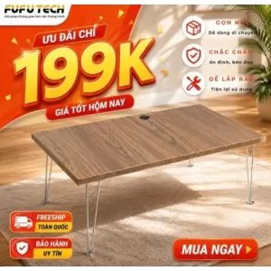 Bàn bệt Gấp gọn Mini Fufutech Bo góc
