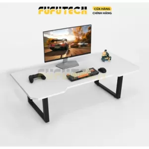 Bàn Bệt Gaming Chữ U Mặt Trắng