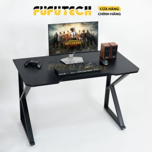Bàn Gaming chữ K Chân đen Mặt đen