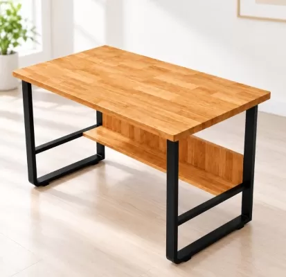 Bàn Làm Việc Gỗ Cao Su Tự Nhiên Fufutech U Campus 80cm
