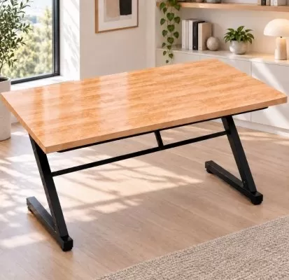Bàn Gỗ Cao Su Chân Chữ Z Rộng 80cm Fufutech | 1m2 và 1m4