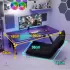 Combo bàn Đen+Ghế Đen,1m2+ Led