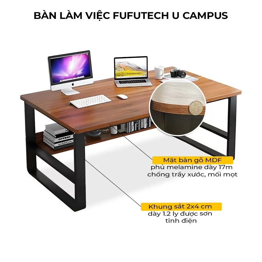 Combo ban lam viec campus va ghe xoay co tua dau