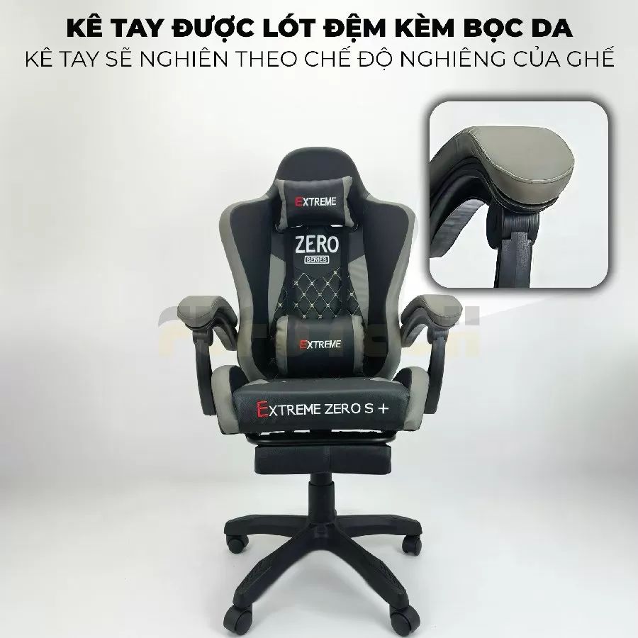 Ghe gaming extreme zero co gac chan fufutech