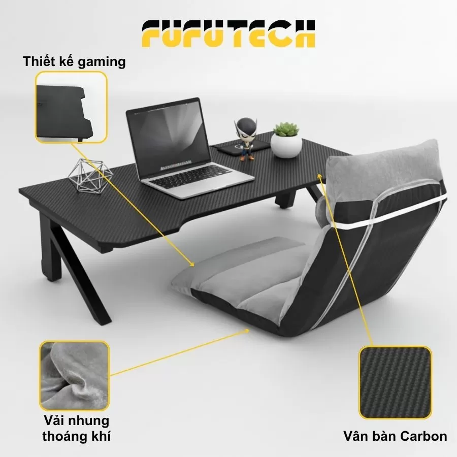 Bàn ghế ngồi bệt gaming gấp gọn 