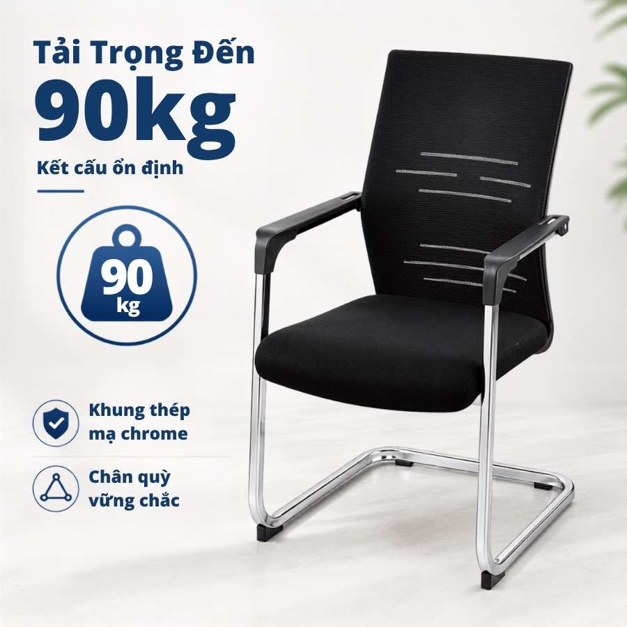 Ghế chân quỳ lưng lưới HH000751 kết cấu ổn định, tải trọng đến 90kg