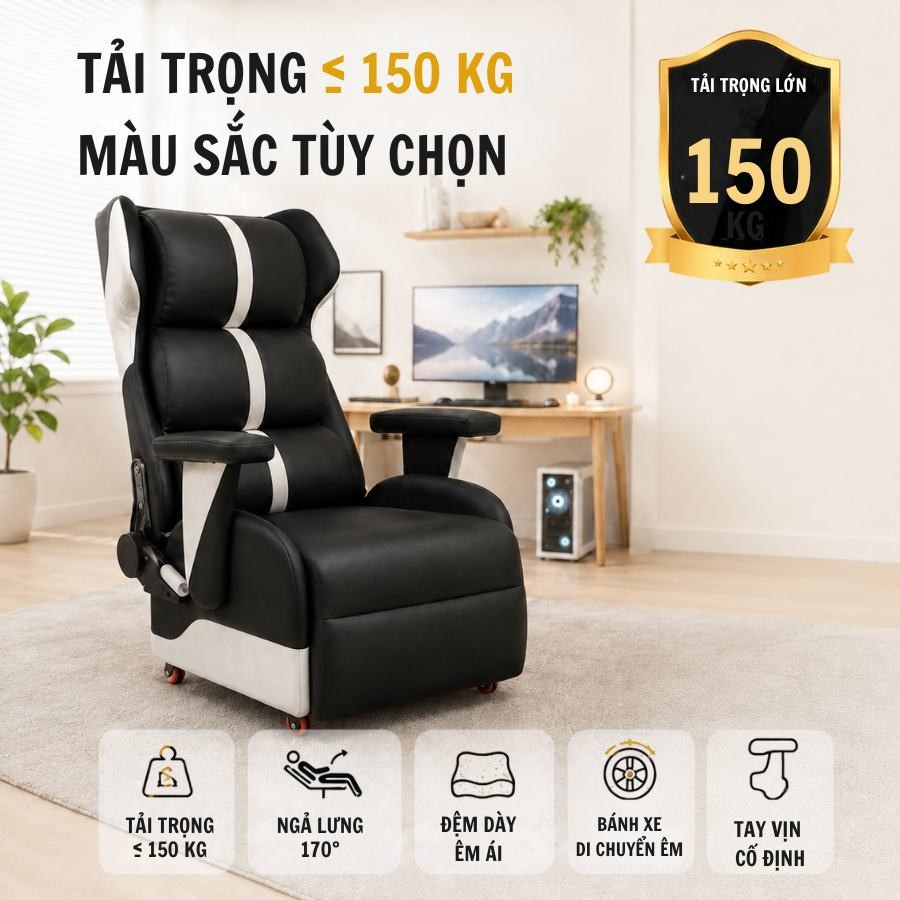 Ghế sofa gaming HH000645 tải trọng đến 150kg, màu sắc tuỳ chọn