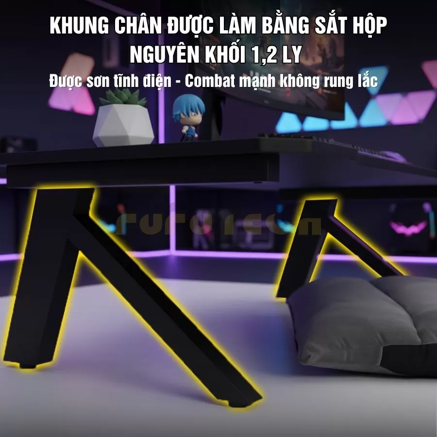 Bàn ghế ngồi bệt gaming gấp gọn