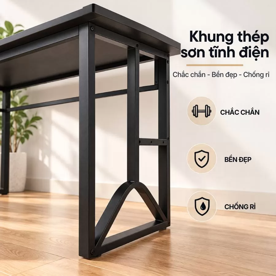 ảnh cận cảnh khung thép tam giác kép