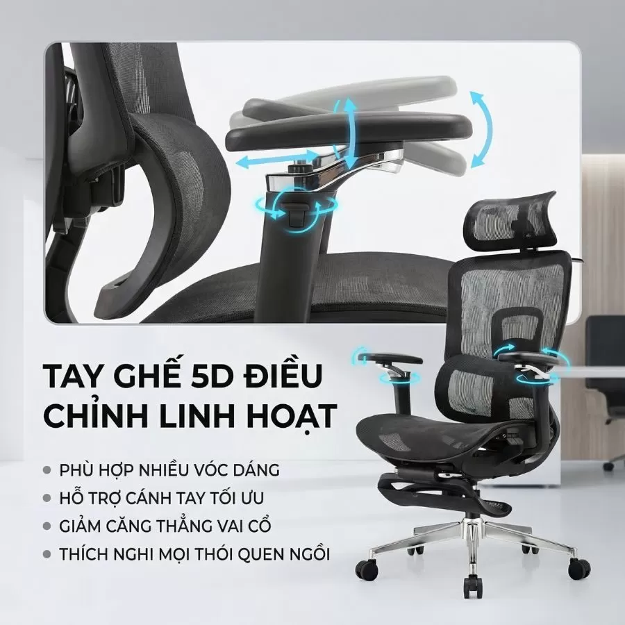 ghế công thái học chất lượng 