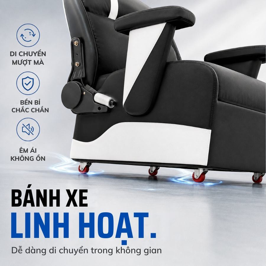Bánh xe di chuyển êm của ghế sofa gaming HH000645