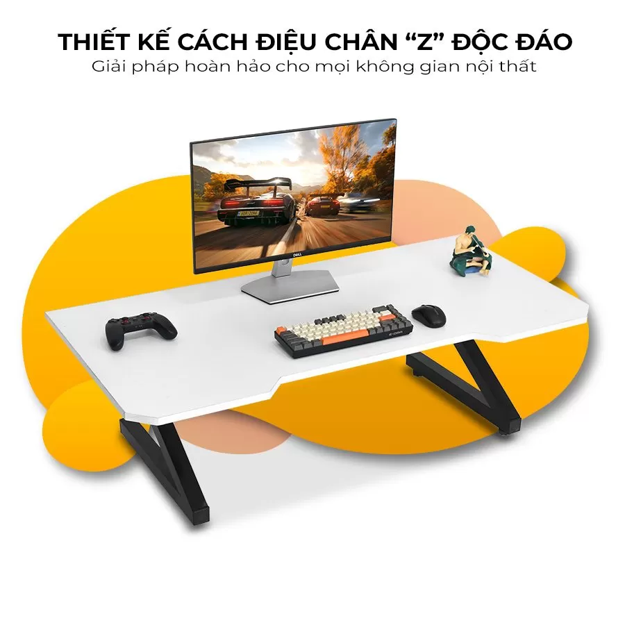 Bàn bệt gaming chữ Z thiết kế cách điệu chân Z độc đáo
