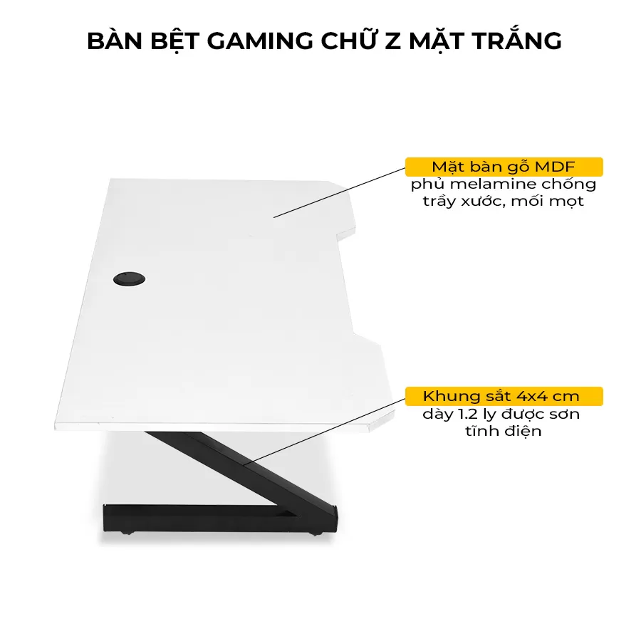 Bàn bệt gaming chữ Z
