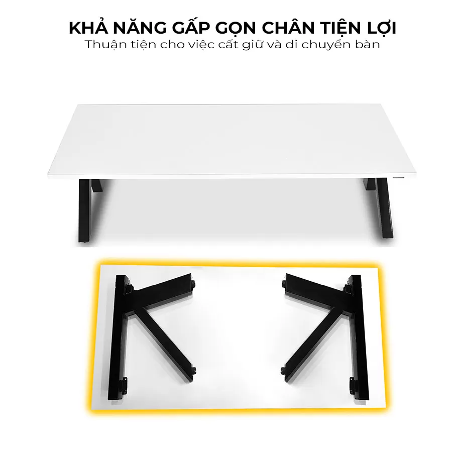 Bàn Bệt Làm Việc Chữ K Mặt Trắng