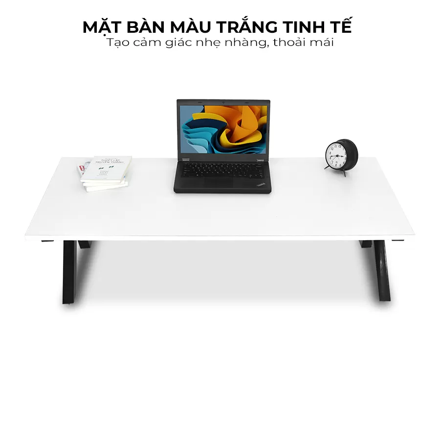 bàn bệt làm việc chữ K mặt trắng - Mặt bàn màu trắng tinh tế