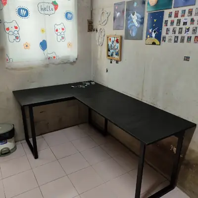 Bàn chữ L khung thép - ảnh thực tế từ khách hàng 2