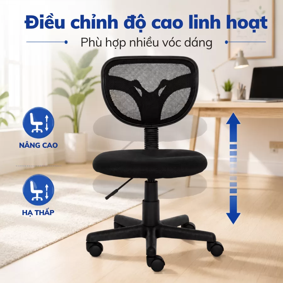 ghế xoay tiện lợi điều chỉnh chiều cao
