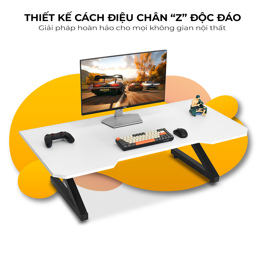 Bàn bệt gaming chữ Z thiết kế cách điệu chân Z độc đáo
