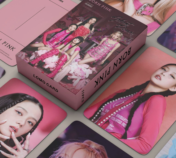 Set lomo card màu hồng in hình các thành viên Blackpink